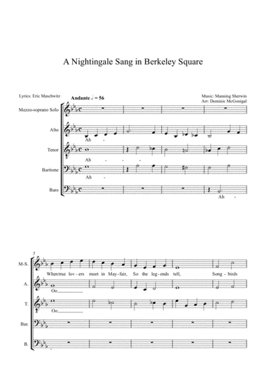 A Nightingale Sang In Berkeley Square (arr. Dominic McGonigal)
