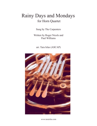 Rainy Days And Mondays (arr. Tara Islas)