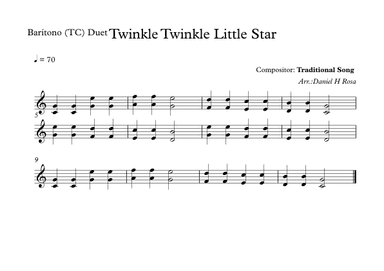 Twinkle Twinkle Little Star (arr. Daniel Rosa)