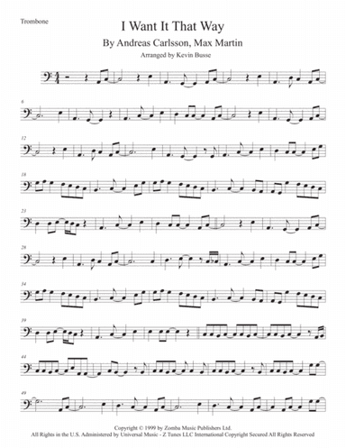 I Want It That Way (arr. Kevin Busse)