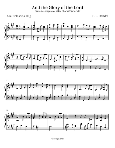 And the Glory of the Lord PIANO ACCOMPANIMENT (arr. Tina Illig)