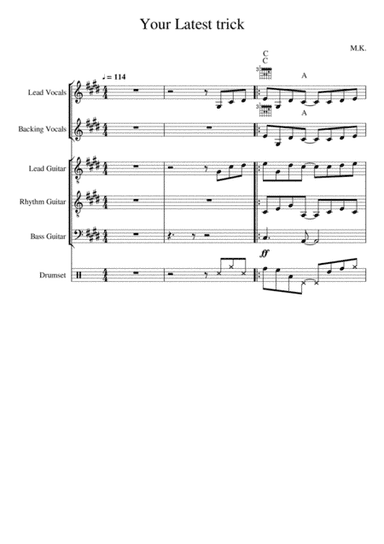 Your Latest Trick (arr. Ricardo Montoya)