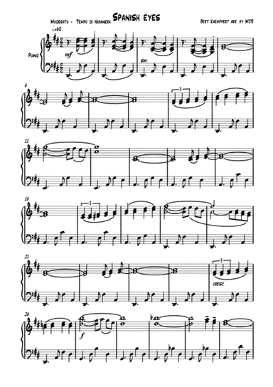 Spanish Eyes (arr. M J regan)