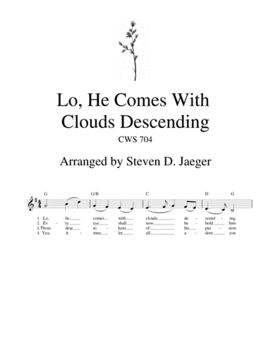Lo, He Comes With Clouds Descending - CWS 704 - Lead Sheet (arr. Steven D. Jaeger)