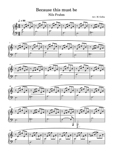 Because This Must Be (arr. Magdalena Galka)
