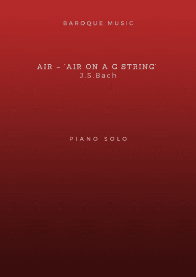 Air – "Air on a G String", Bach (Easy piano arrangement) (arr. F. Bernardo)