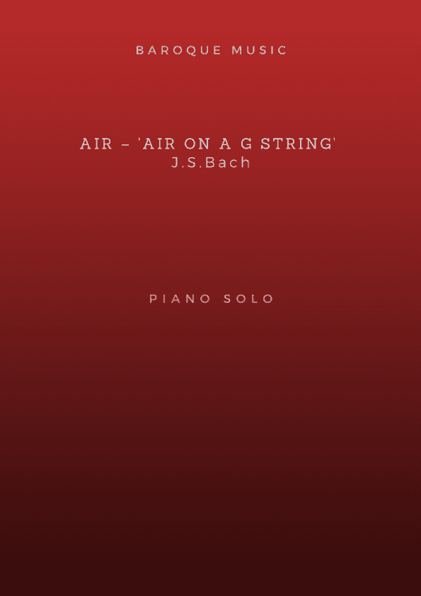 Air – "Air on a G String", Bach (Easy piano arrangement) (arr. F. Bernardo)