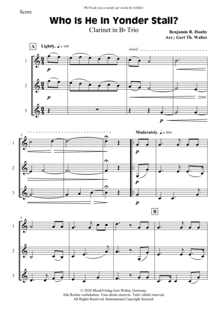 Who Is He In Yonder Stall? (arr. Gert Th. Walter)