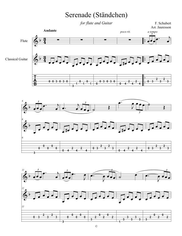 Serenade - Ständchen (arr. Jauresson B Lima)