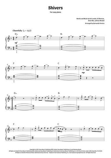 Shivers (arr. Bernardo Pereira)