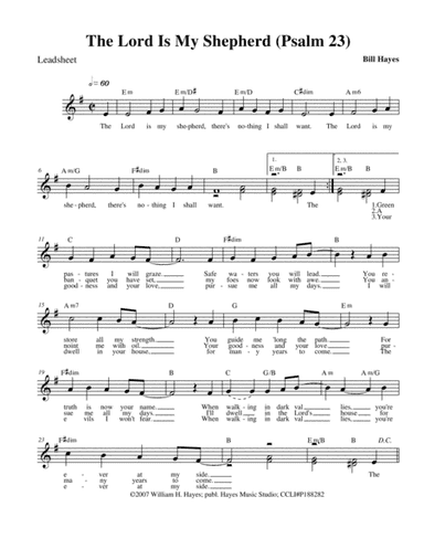 The Lord Is My Shepherd (song)