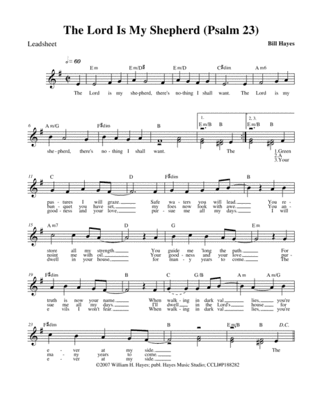 The Lord Is My Shepherd (song)