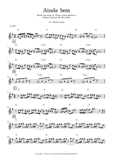 Ainda Bem (arr. Marina Lopes)