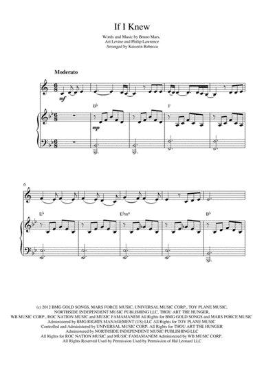 If I Knew (arr. Kaiserin Rebecca)