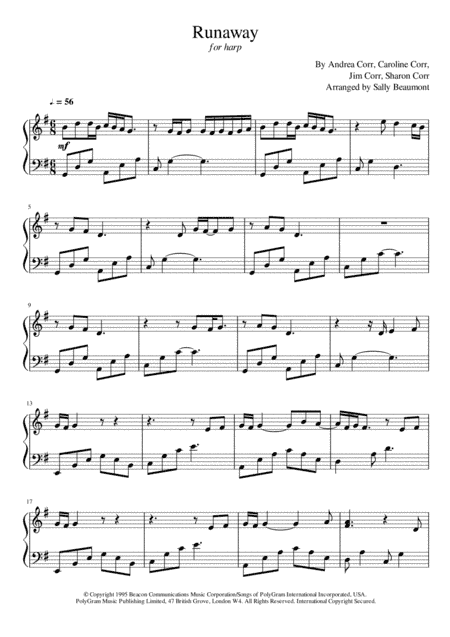 Runaway (arr. Sally Beaumont)