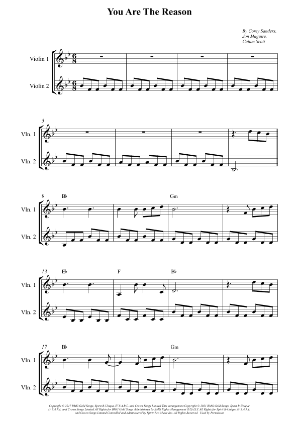 You Are The Reason (arr. Wesley S. SIlva)