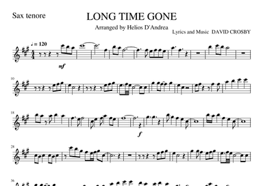 Long Time Gone (arr. Helios D'Andrea)