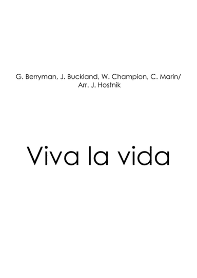 Viva La Vida (arr. Jernej Hostnik)