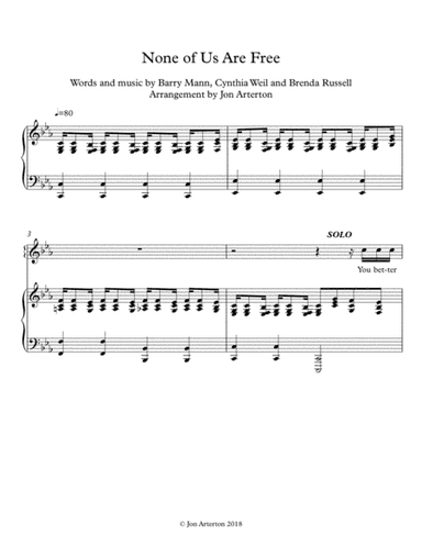 None Of Us Are Free (arr. Jon Arterton)