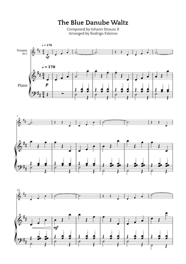 The Blue Danube Waltz (arr. Rodrigo Faleiros)