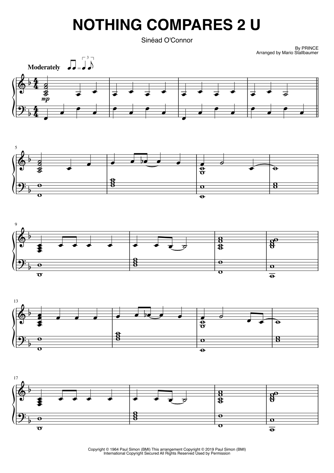 Nothing Compares 2 U (arr. Mario Stallbaumer)