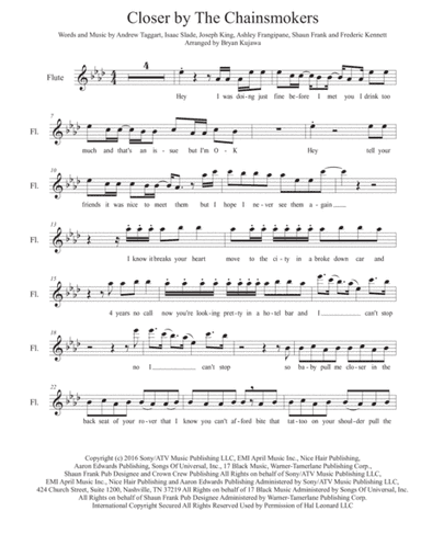 Closer (arr. Bryan Kujawa)