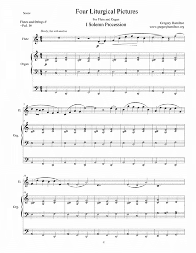 Four Liturgical Pictures for Flute and Organ I Solemn Procession