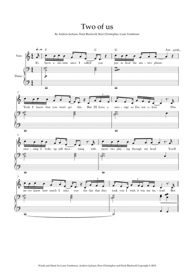 Two Of Us (arr. Peligot)