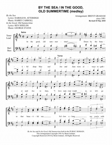 By the Sea / In the Good, Old Summertime (men) (arr. Brent Graham)