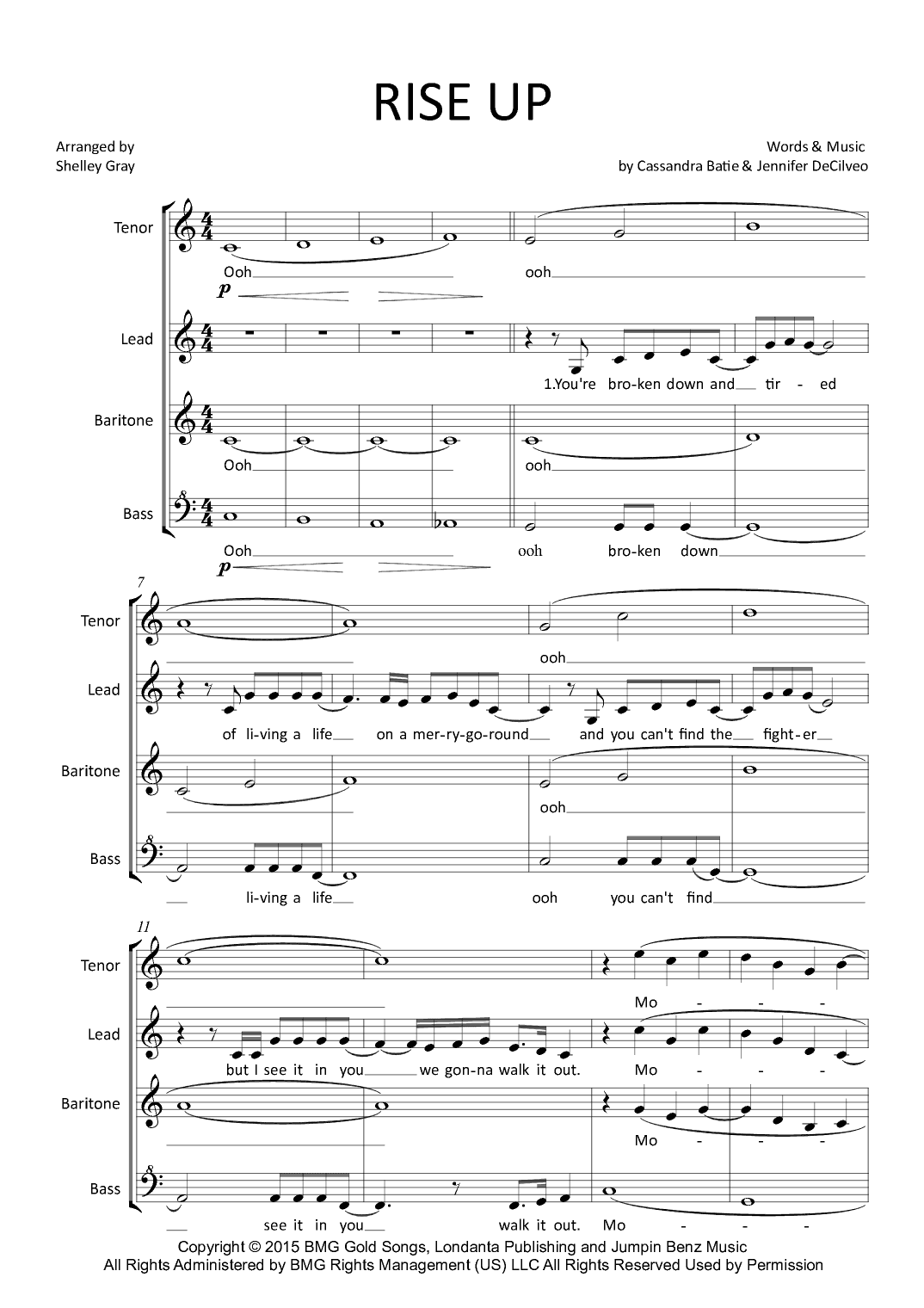 Rise Up (arr. Shelley Gray)