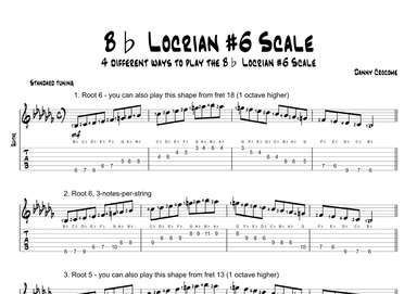Bb Locrian #6 Scale (4 Ways to Play)