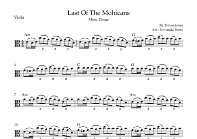 Last Of The Mohicans (main Theme) (arr. Fernando Britto)