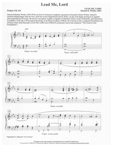 Lead Me, Lord (arr. Lyndell Leatherman)