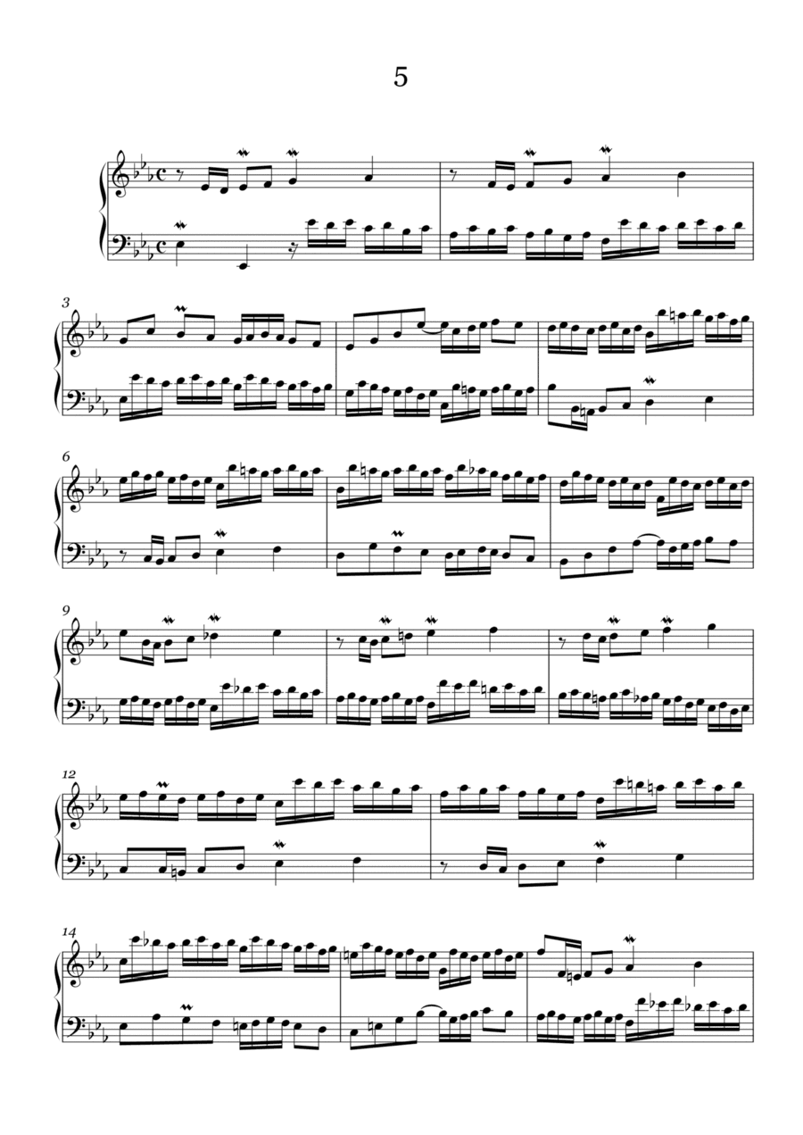 J.S.Bach:Two-Part Invention No.5