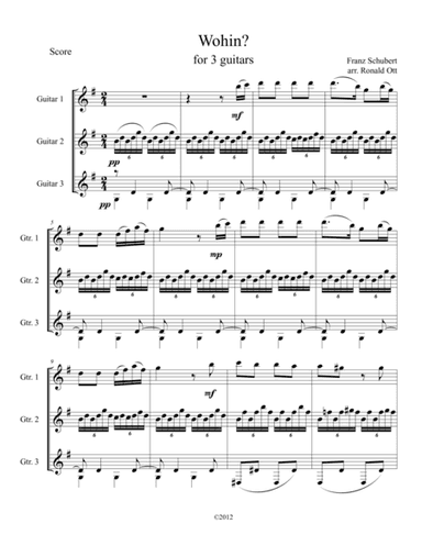 Wohin? (arr. Ronald Ott)