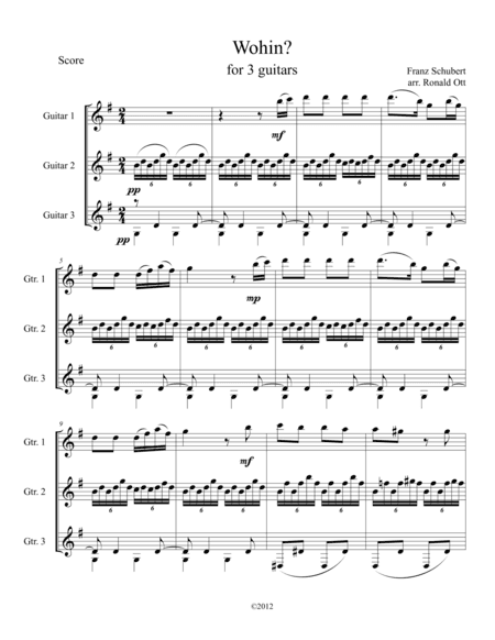 Wohin? (arr. Ronald Ott)
