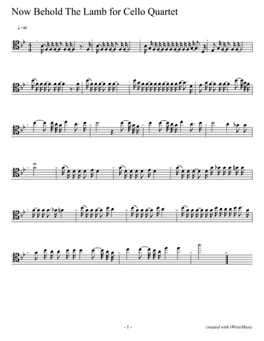 Now Behold The Lamb (arr. Sharon Wellington Wilkins)