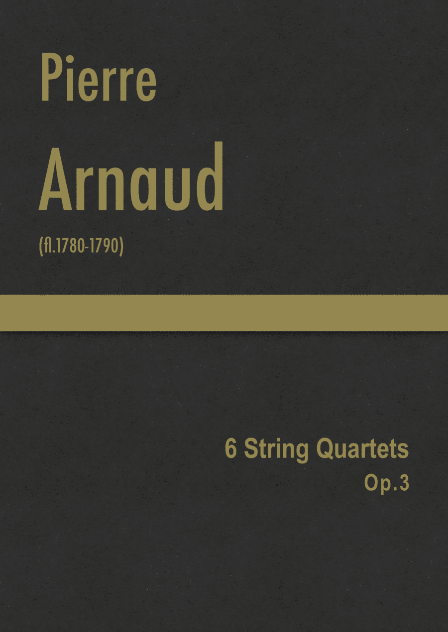 Arnaud - 6 String Quartets, Op.3 (arr. J.G. Cucó Barber)