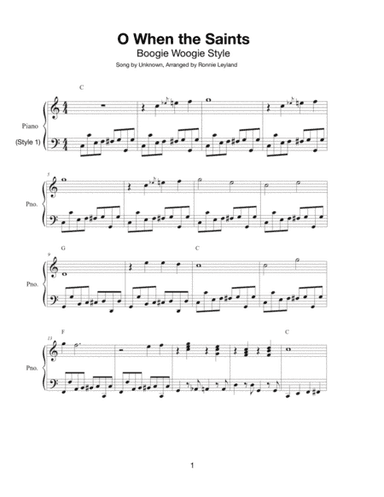 O When the Saints Boogie Woogie Style (arr. Ronnie Leyland)