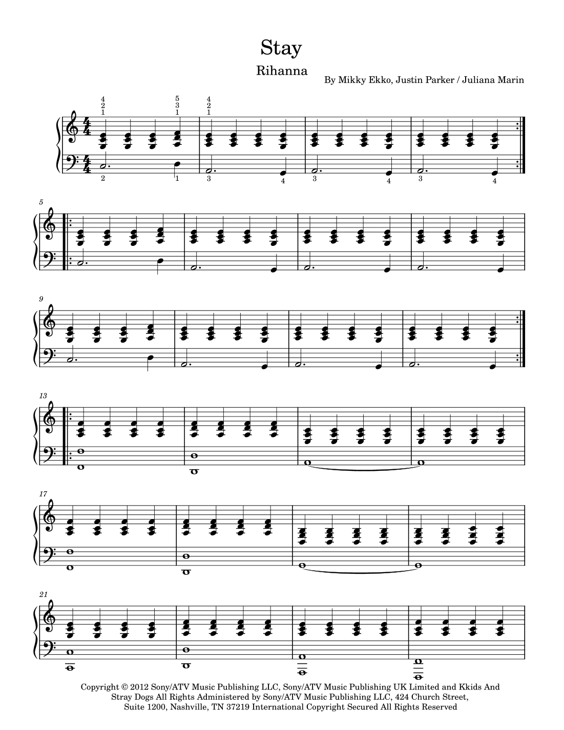 Stay (arr. JULIANA MARIN)