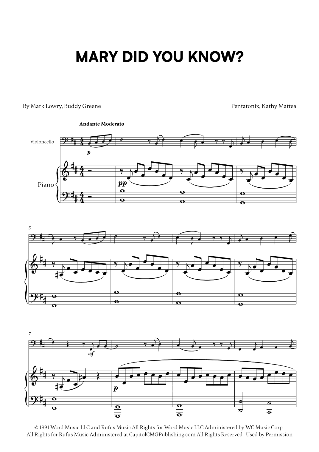 Mary, Did You Know? (arr. Cadenza Editions)