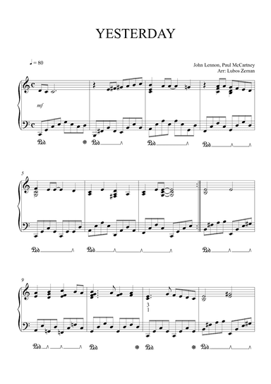 Yesterday (arr. Lubos Zeman)