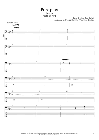 Foreplay (arr. The Bass Diaries)