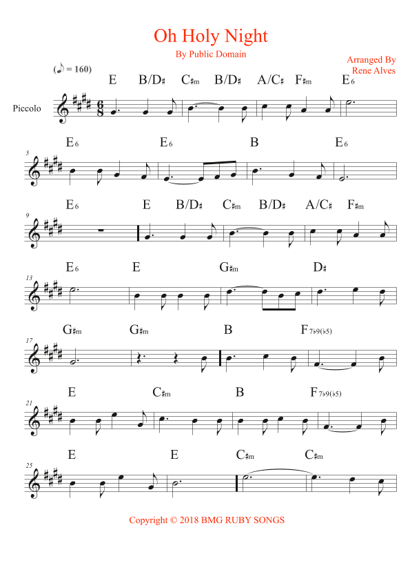 oh holy night (arr. Rene Alves)