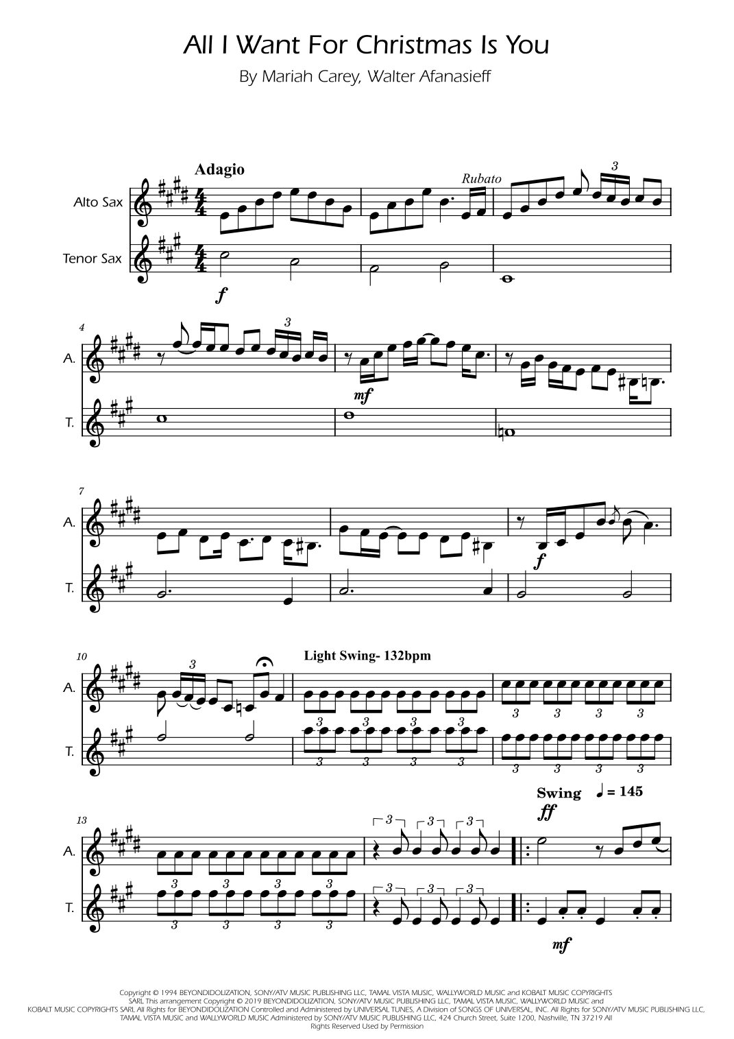All I Want For Christmas Is You (arr. Ygor Nunes)