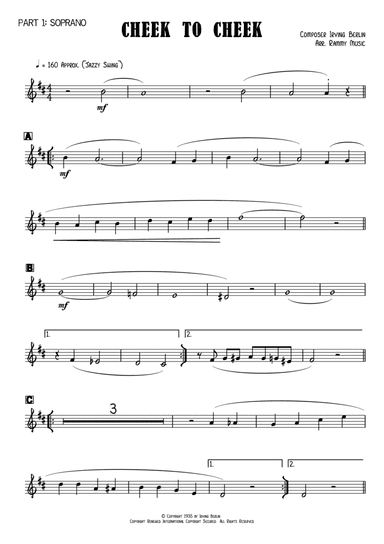 Cheek To Cheek (arr. Rammy Music)