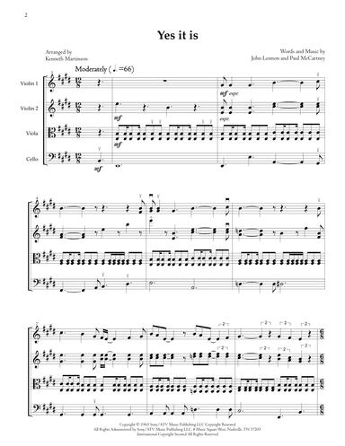 Yes It Is (arr. Kenneth Martinson)