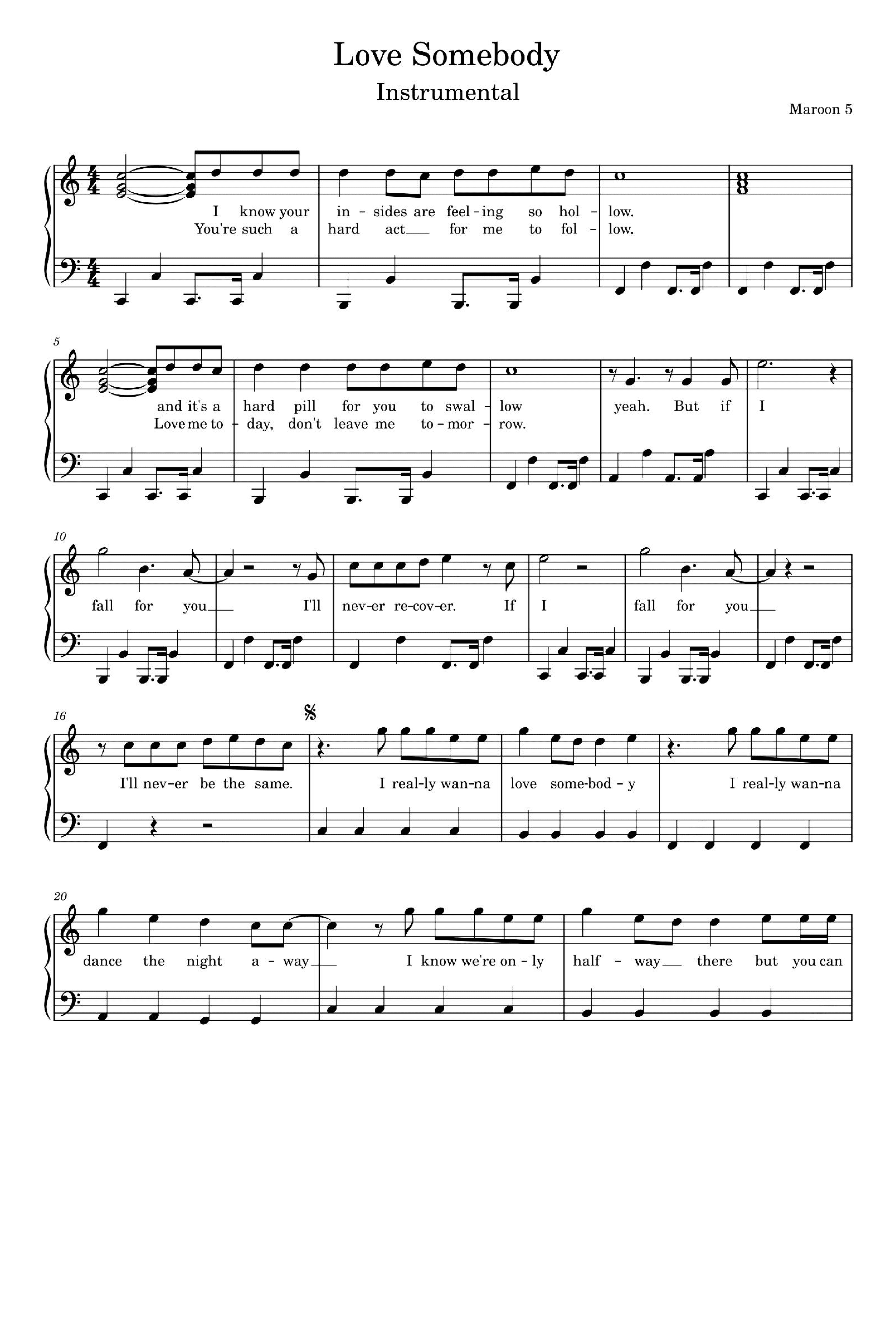 Love Somebody (arr. Maroon 5)