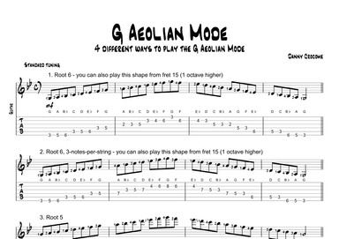 G Aeolian Mode (4 Ways to Play)