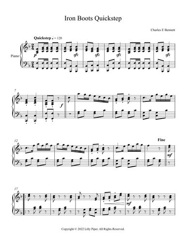 Iron Boots Quickstep (arr. Lilly Piper)